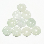 8x Jade Blumen hellgrün Ã˜14mm Schmuck DIY Zubehör